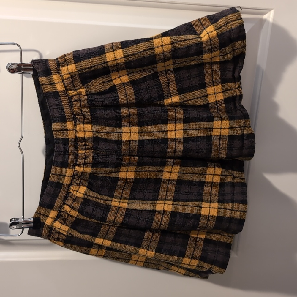 VTG heritage 1981 f21 yellow plaid mini skrt